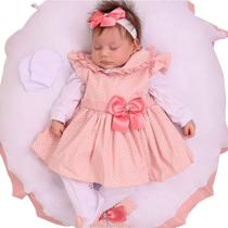 Saída de Maternidade Menina Aconchego Maya Poá 05 Peças P - Amora Baby Enxovais Saída de Maternidade Menina Aconchego Maya Poá 05 Peças P - Amora Baby Enxovais
