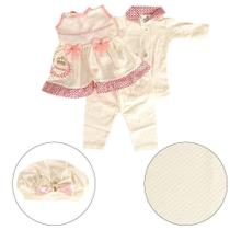 Saída De Maternidade Menina C/ Acessórios Princesa Poa Rosa Saída De Maternidade Menina C/ Acessórios Princesa Poa Rosa