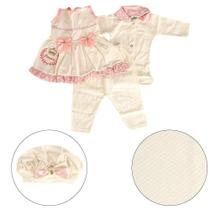 Saída De Maternidade Menina C/ Acessórios Princesa Rosa Saída De Maternidade Menina C/ Acessórios Princesa Rosa