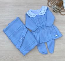 Saída de maternidade menina Catarina vestido tricot 5 peças