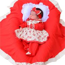 Saída de Maternidade Menina Conjunto Roupa Para Bebê Lindinha Floral 05 Peças - Amora Amor Enxovais