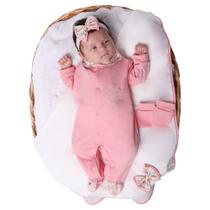 Saída de Maternidade Menina Linda Princesa Rosê 04 Peças - Vitor Enxovais Saída de Maternidade Menina Linda Princesa Rosê 04 Peças - Vitor Enxovais