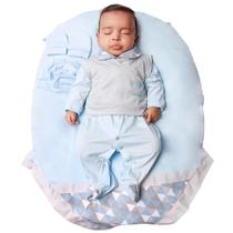 Saída de Maternidade Menino Aconchego Príncipe Gabriel Azul 05 Peças P - Amora Baby Enxovais Saída de Maternidade Menino Aconchego Príncipe Gabriel Azul 05 Peças P - Amora Baby Enxovais
