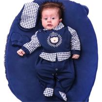 Saída de Maternidade Menino Aconchego Príncipe Urso Branco 4 Peças P - Amora Baby Enxovais Saída de Maternidade Menino Aconchego Príncipe Urso Branco 4 Peças P - Amora Baby Enxovais