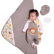Saída de Maternidade Menino Aconchego Selva Baby Cáqui