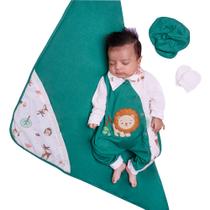 Saída de Maternidade Menino Aconchego Selva Baby Verde