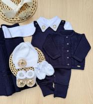 Saída De Maternidade Menino Alex Tricot 7 Peças Tema Leão