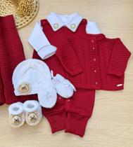 Saída De Maternidade Menino Alex Tricot 7 Peças Tema Leão