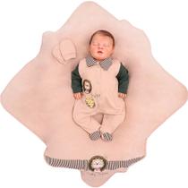 Saída de Maternidade Menino Basic Baby Safari Bege 03 Peças