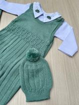 Saída de maternidade menino Joca em tricot 4 peças Saída de maternidade menino Joca em tricot 4 peças
