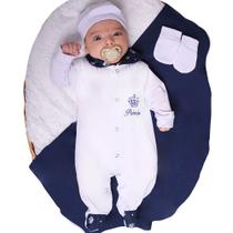 Saída de Maternidade Menino Príncipe Bordado Branco 04 Peças P - Amora Baby Enxovais Saída de Maternidade Menino Príncipe Bordado Branco 04 Peças P - Amora Baby Enxovais