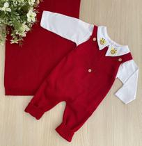 Saida de Maternidade Menino Tricot 3 Peças Safari Girafa Saida de Maternidade Menino Tricot 3 Peças Safari Girafa