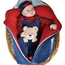 Saída de Maternidade Menino Urso Marinho com Porta Bebê 04 Peças - Amora Baby Enxovais Saída de Maternidade Menino Urso Marinho com Porta Bebê 04 Peças - Amora Baby Enxovais