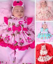 Saida de maternidade para bebê menina floral com pink 100% algodão completo luxo