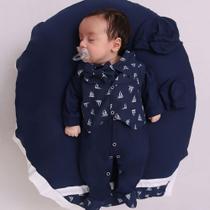 Saída de Maternidade para Bebe Menino Barquinho 5 Peças