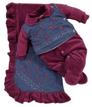 Saida de Maternidade Plush Bebê Menina Zafielo Luxo Ref 2021