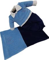 Saida de Maternidade Plush Bebê Menino Zafielo Luxo Ref 2062