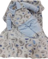 Saida de Maternidade Plush Pelo Bebê Menino Zafielo Ref 2029