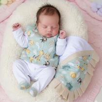 Saída de Maternidade Roupa Para Bebê Menino Mimo Aconchego Safari