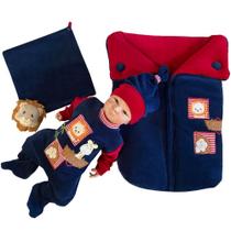 Saída de Maternidade Safari Marinho 4 Peças