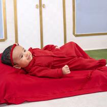 Saída de Maternidade Sonho Mágico Lacy Malha Vermelho Saída de Maternidade Sonho Mágico Lacy Malha Vermelho