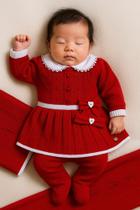 Saída de Maternidade Tricot Menina Vestido Vivi 5 Peças Saída de Maternidade Tricot Menina Vestido Vivi 5 Peças