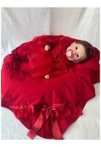 Saída de maternidade vermelha menina encanto - Nika baby