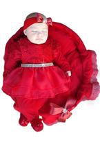Saída de maternidade vermelha menina - Nika baby