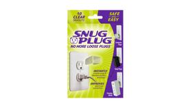 Saída de parede Fix Snug Plug, pacote com 10 unidades transparentes para tomadas de 110 V