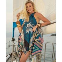 Saída de praia bicos estampada