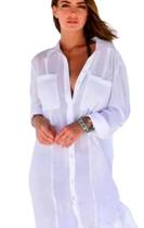 Saida de Praia Blusão Camisão Chemise Moda Praia