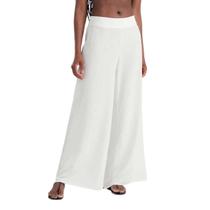 Saída de Praia Calça Pantalona Feminina She Elegante Viscose