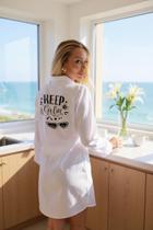 Saida de Praia Camisão Chemise Camisa Alongada Vestido Botão Camisão Moda Verão Praia