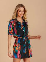 Saída de Praia Chemise com cinto Lua Morena - 40451