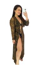 Saída de Praia Chemise Estampada Onça Blogueira Papilloo