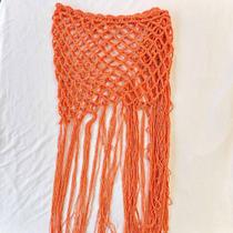 Saída de Praia de Tricô Longa Franja Moda Praia Tendência