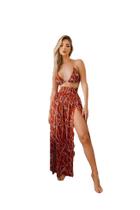 Saída de Praia Estampada Saia longa Papilloo Saída de Praia Estampada Saia longa Papilloo