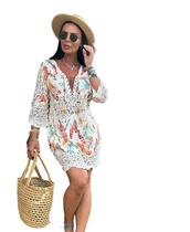 Saida De Praia Feminino Boho Bohemia Macrame Algodão 2818