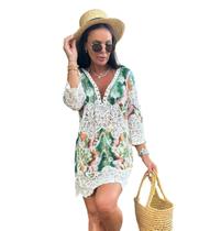 Saida De Praia Feminino Boho Bohemia Macrame Algodão 2818