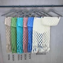 Saida de praia franjas modal malharia luxo