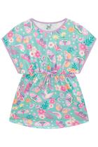 Saída de Praia infantil em Malha Uv Dry Froral Lúdico com Proteção Uv 50+ Flora by Infanti