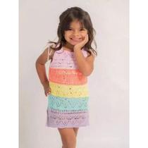Saída de Praia Infantil Juvenil/ Vestido Tricô Varias Cores Tamanho Único - OFERTA