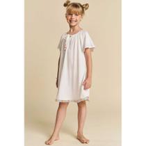 Saída de Praia Infantil Kukiê em Malha Wave cor Off White