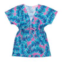 Saída De Praia Infantil Menina Vestido Tule Verão Com Cordão