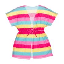 Saída De Praia Infantil Menina Vestido Tule Verão Com Cordão