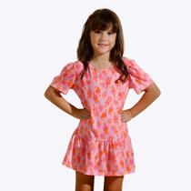 Saída De Praia Infantil Vestido Malha Resort Infantil Menina Poah Noah 52947