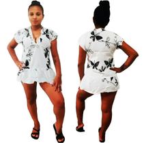 Saída de Praia Japonesa Bordada - Preto/Branco P