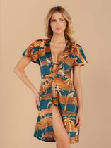 Saída de Praia Kimono Amarrações UV+ Lua Morena - 40251 Saída de Praia Kimono Amarrações UV+ Lua Morena - 40251