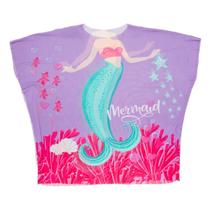 Saída De Praia Kimono Fantasia Piscina Tule Infantil Menina