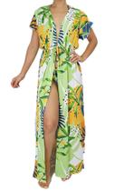 Saída De Praia / Kimono Longo Floral